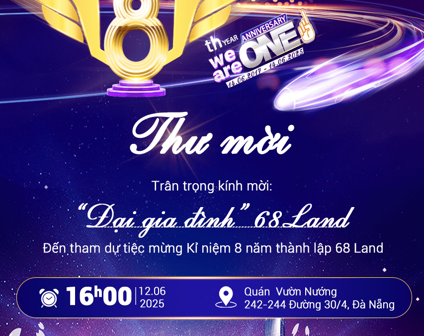 💃 CẢ NHÀ LÊN ĐỒ – CHUẨN BỊ “QUẨY BANH NÓC” MỪNG SINH NHẬT 8 TUỔI CỦA “NGÔI NHÀ CHUNG” 68LAND! 🎊 🚀